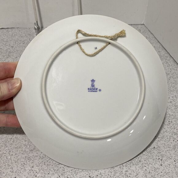 Vintage Kaiser W Germany Fine Porcelain Nature Bird Plate Stieglitre Goldfinch - Picture 5 of 7